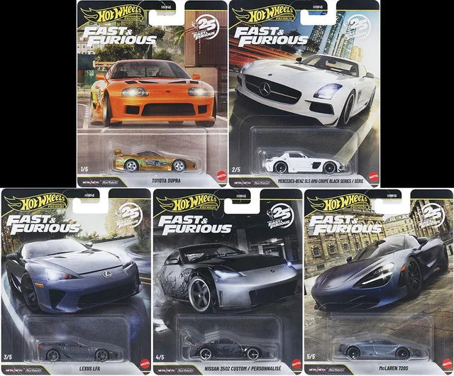 Hot Wheels - 25th Anniversary Fast and Furios With Chase Supra