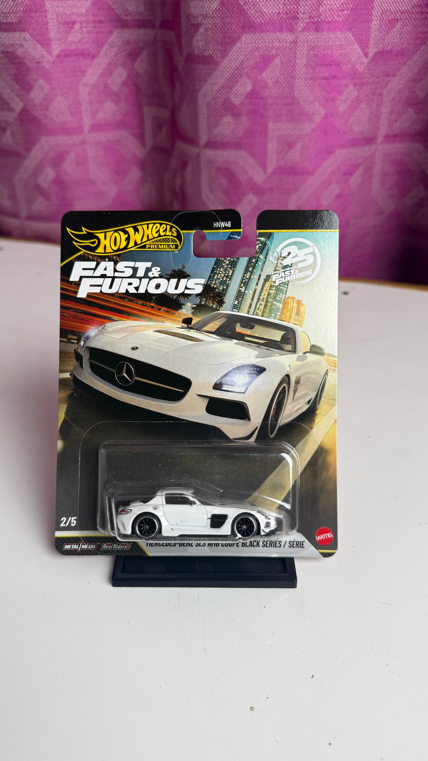 Hot Wheels -  Mercedes Benz AMG SLS Black Series F7, Premium Fast & Furious